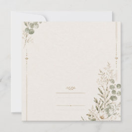 European Wedding Invitation in Olive Green シーズンカード