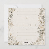 European Wedding Invitation in Olive Green シーズンカード (裏面)