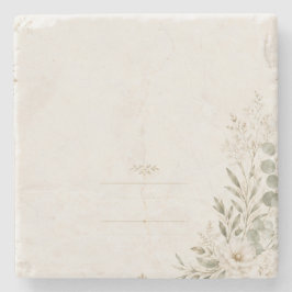European Wedding Invitation in Olive Green ストーンコースター