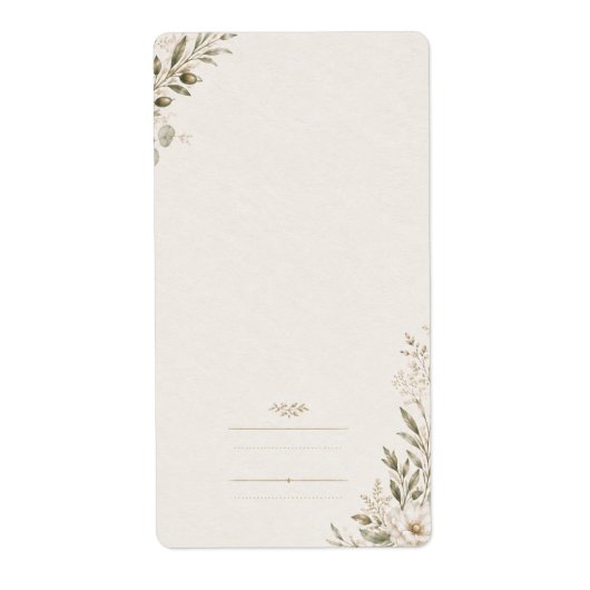 European Wedding Invitation in Olive Green ラベル (正面)