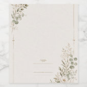 European Wedding Invitation in Olive Green ワインラベル (シングルラベル)