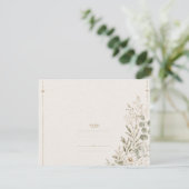 European Wedding Invitation in Olive Green 出欠カード (スタンド正面)