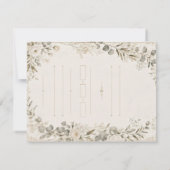 European Wedding Invitation in Olive Green 出欠カード (裏面)