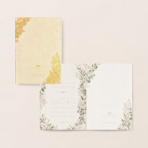 European Wedding Invitation in Olive Green