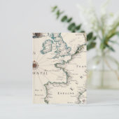 EuropeMatthaus 11のWorldMapの旧式な地図 ポストカード (スタンド正面)