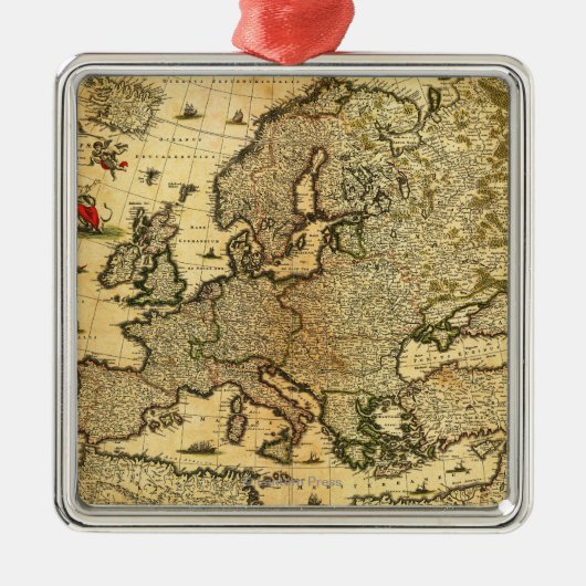 EuropePanoramic MapEurope メタルオーナメント (正面)