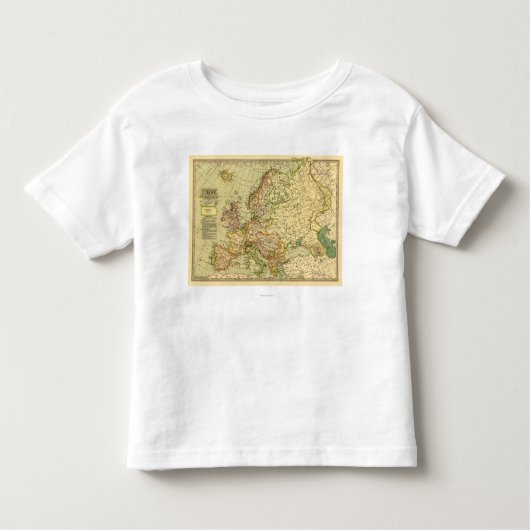 EuropePanoramic MapEurope 3 トドラーTシャツ (正面)