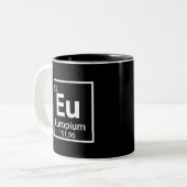 Europium - Europe Science Periodic Table design ツートーンマグカップ (正面左)