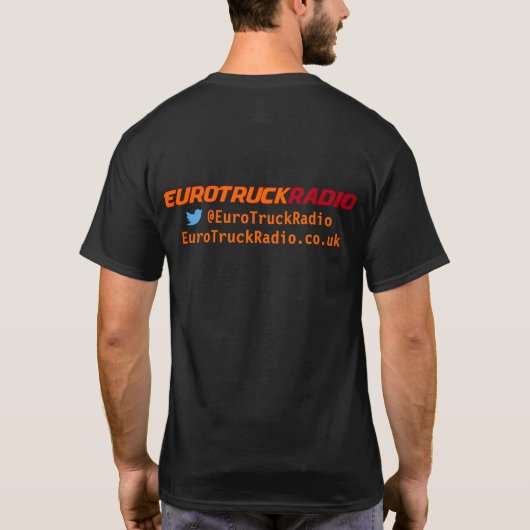 EuroTruckRadio -メンズTシャツ Tシャツ (裏面)