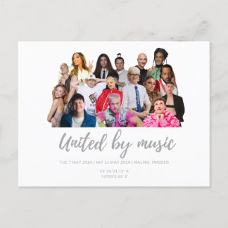 Eurovision Songcontest 2024 Malmo Sweden Singing ポストカード