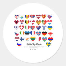 Eurovision Songcontest 2024 Unisex T-shirt Sweden  ラウンドシール