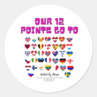 Eurovision Songcontest 2024 Unisex T-shirt Sweden  ラウンドシール