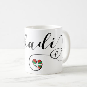 Euskadiのバスクの国のハートの旗 コーヒーマグカップ