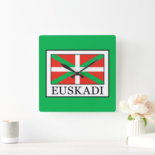 Euskadi スクエア壁時計 (ホーム)