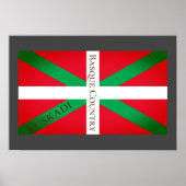 Euskadi Basque Country Artistic Flag ポスター (正面)