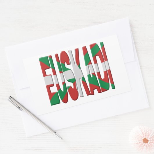 Euskadi - Basque flag 長方形シール (封筒)