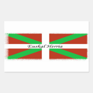 Euskal Herriaステッカー付きバスク国旗 長方形シール