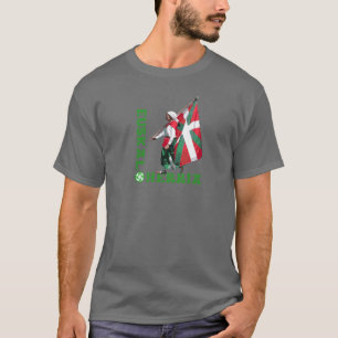 Euskal Herria: バスクの旗Ikurrinaを運んでいる女の子 Tシャツ