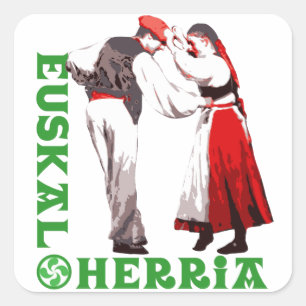 Euskal Herria: 伝統的なバスクのダンサー、 スクエアシール