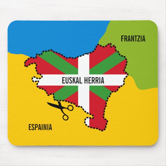 Euskal Herria: Ikurriñaのetaのeuskal independentzia、 マウスパッド (正面)