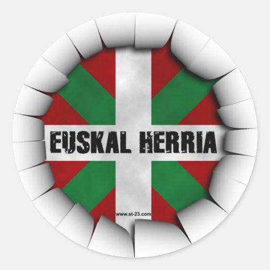 euskal herria sticker ラウンドシール (正面)