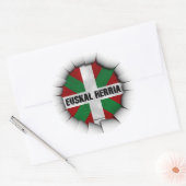 euskal herria sticker ラウンドシール (封筒)