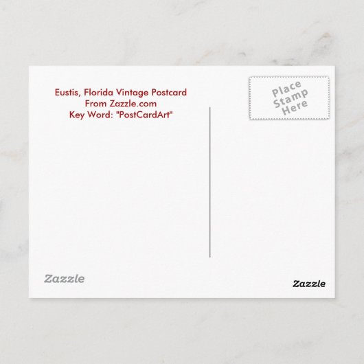 EUSTIS, FL...オクラワハハウス， 1912 ポストカード (裏面)