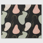 Eutistic Boho幾何形状オーガニックパターン ラッピングペーパー (フラット)