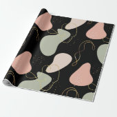 Eutistic Boho幾何形状オーガニックパターン ラッピングペーパー (アンロールド)