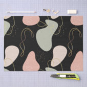 Eutistic Boho幾何形状オーガニックパターン 薄葉紙 (クラフト)