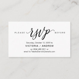 Eutitic Black Script、パーティーRSVP応答 エンクロージャーカード