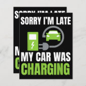 EV Elecを充電していた車が遅れてごめんおもしろい。 (正面/裏面)