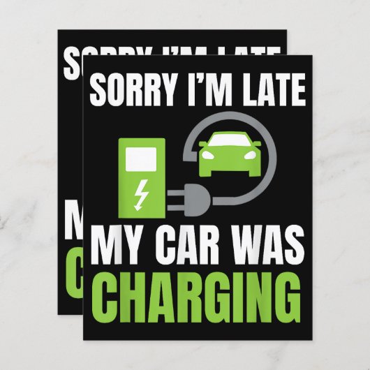 EV Elecを充電していた車が遅れてごめんおもしろい。 (正面/裏面)