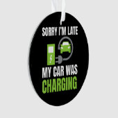 EV Elecを充電していた車が遅れてごめんおもしろい。 オーナメント (正面)