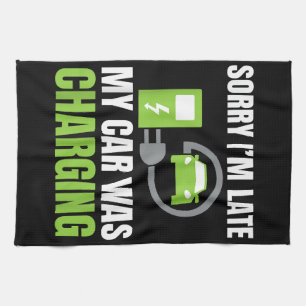 EV Elecを充電していた車が遅れてごめんおもしろい。 キッチンタオル