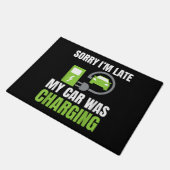 EV Elecを充電していた車が遅れてごめんおもしろい。 ドアマット (アングル)