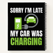 EV Elecを充電していた車が遅れてごめんおもしろい。 ノートブック (裏面)