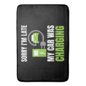 EV Elecを充電していた車が遅れてごめんおもしろい。 バスマット (正面縦)