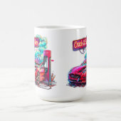 EV Elon Muskなど、株式市場のクラッシュ&バーン コーヒーマグカップ (中央)