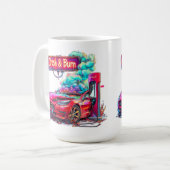 EV Elon Muskなど、株式市場のクラッシュ&バーン コーヒーマグカップ (正面左)