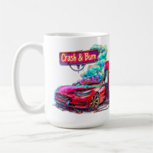 EV Elon Muskなど、株式市場のクラッシュ&バーン コーヒーマグカップ