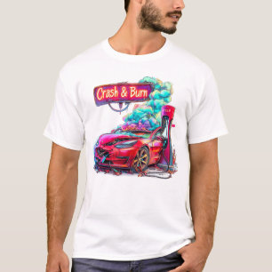 EV Elon Muskなど、株式市場のクラッシュ&バーン Tシャツ