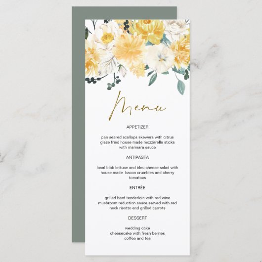 EVAイエローウォーターカラー春ガーデンフローラ メニュー (正面/裏面)