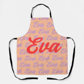Evaネーム繰り返しパターンデザイン エプロン (正面)
