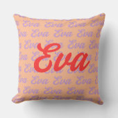 Evaネーム繰り返しパターンデザイン クッション (正面)