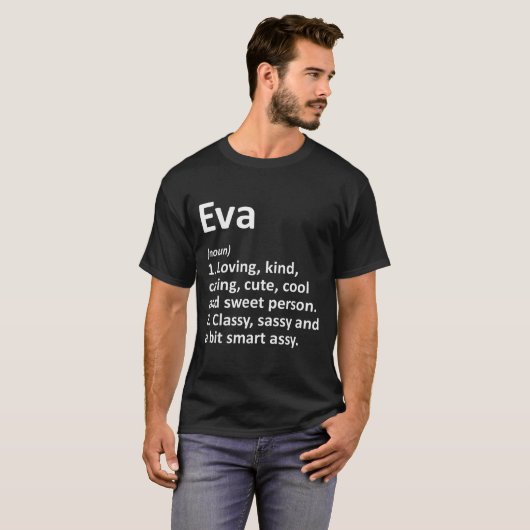 EVA定義名パーソナライズされたおもしろい誕生日G Tシャツ (正面フル)