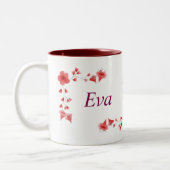 Eva 名前 マグカップ - 名前入り カスタム コーヒー カップ (左)
