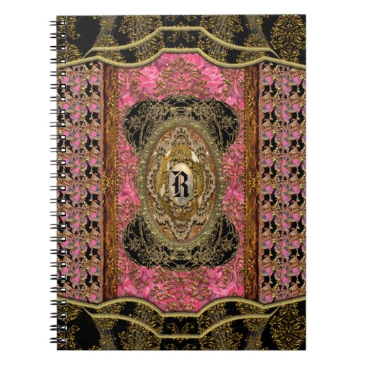 Evangelinaeのエレガントでクールなモノグラム ノートブック (正面)