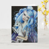 Evangeline及びユリの空白のな挨拶状 カード (黄色い花)