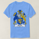 Evans Coat of Arms Family Crest  Tシャツ (デザイン正面)